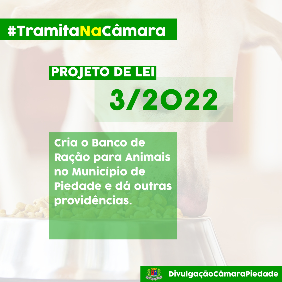 10/03/2022 - Projeto de Lei nº 3/2022