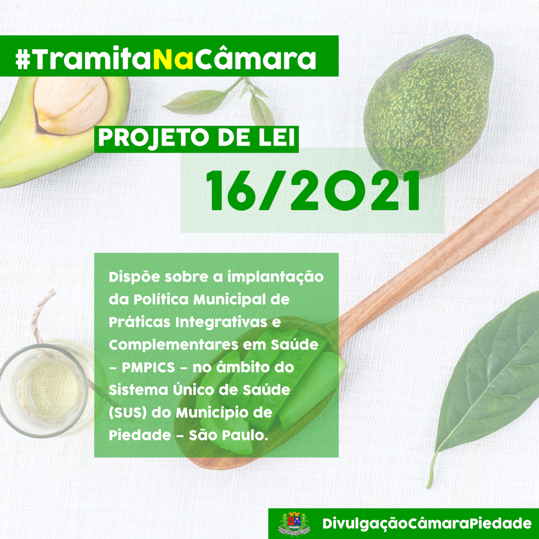 09/08/2021 - Projeto de Lei nº 16/2021