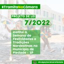 18/3/2022 - Projeto de Lei nº 7/2022