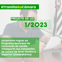 23/01/2023 - Projeto de Lei nº 1/2023