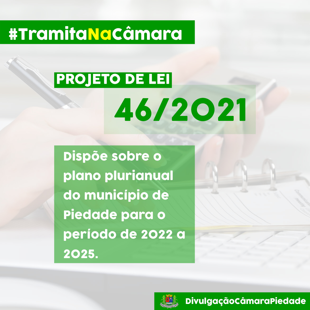 31/08/2021 - Projeto de Lei nº 46/2021