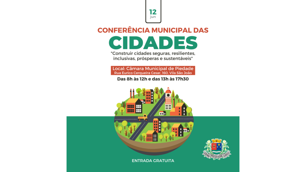 Câmara será sede da Conferência Municipal das Cidades no dia 12 de junho.